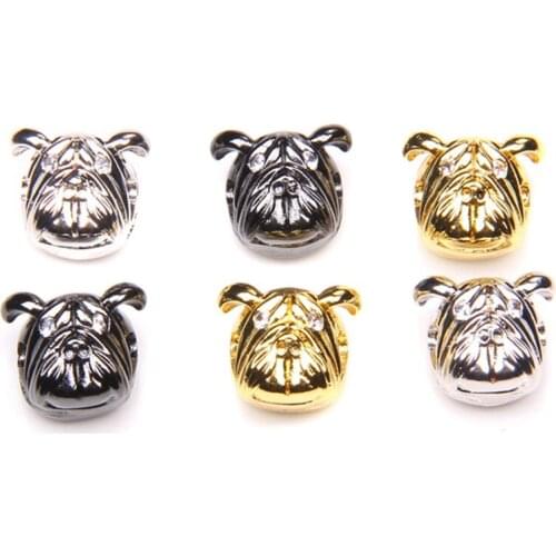 2-5 Pieces 1.1*1.3 cm Tiny Lovely Puppy Dog Charm For Bracelet Silver Color Hollow Handcraft Necklace Pendant DIY Making Jewelry