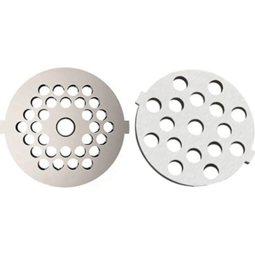 Meat Grinder Attachment, Mincer Plate Disc Knife 5mm and 7mm, Hole Meat Grinder Parts, Kitchen Appliance (2 PCS)