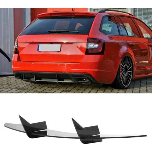 Rear Bumper Diffuser Valance Gloss Black for Maxton Style Fit for Skoda Octavia RS 5E MK3 Estate Facelift 2017 2018 2019