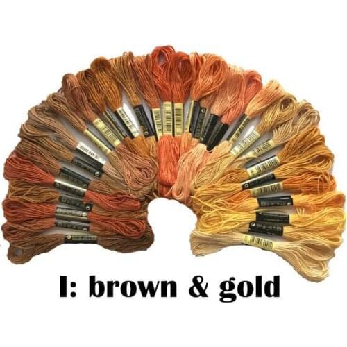 New 30 pcs Random Color embroidery DIY Silk Line Branch Threads Similar Dmc Thread Floss Skein Cross Stitch Thread