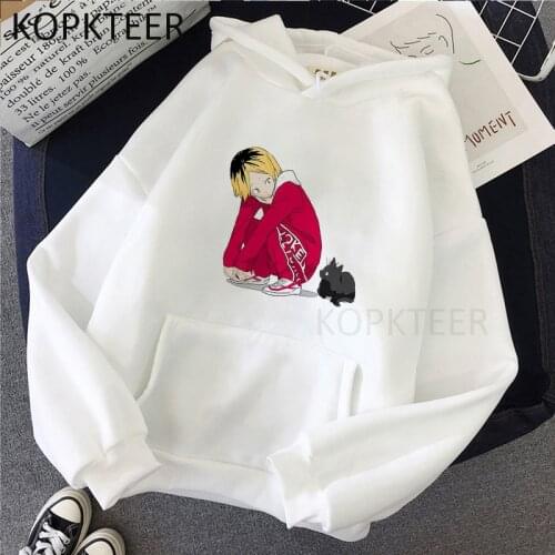 Harajuku Hoodies Anime Bokuto Haikyuu Kozume Kenma From Nekoma Graphic Print Ulzzang Korean Streetwear Hoodies Sweatshirts