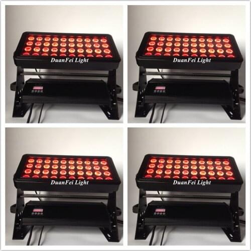 10pcs 6/10 ch led city wash wall led rgbwa uv 6in1 led flood lightings 40x18w rgbwa uv led color city lights