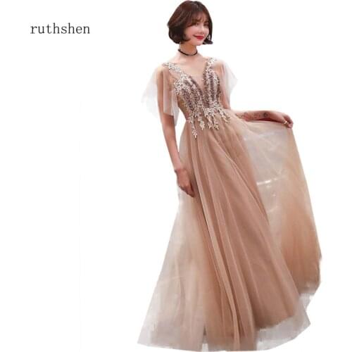 2020 Evening Dresses Long Robe De Soiree A Line Women Vestidos De Gala Lace Tulle Formal Dress Party Prom Gowns