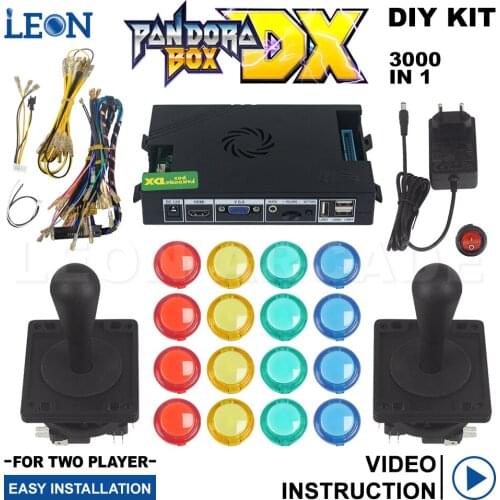 3000 In 1 Save Game Progress Board Pandora Box Dx Kit Joystick Arcade Led Transparent Illuminated Arcade Button Jamma Arcade CRT