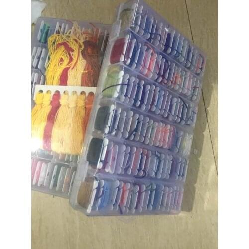 50 pieces box set different color Cross stitch threads Floss Thread 8 meters Long 6 Strands cross stitch skeins