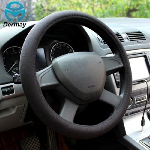 New Flax Car Steering Wheel Cover 38CM Fit 14-15" Wheel for Skoda VW Toyota Mazda Hyundai Nissan Peugeot Kia Bmw etc