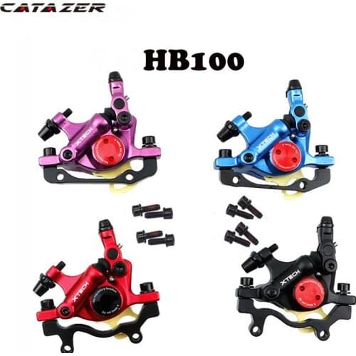 HB-100 MTB Bike Brake HB100 Bicycle Brakes Caliper with Rotors Bicycle Parts Hydraulic Piston Two-way with V-brake Lever