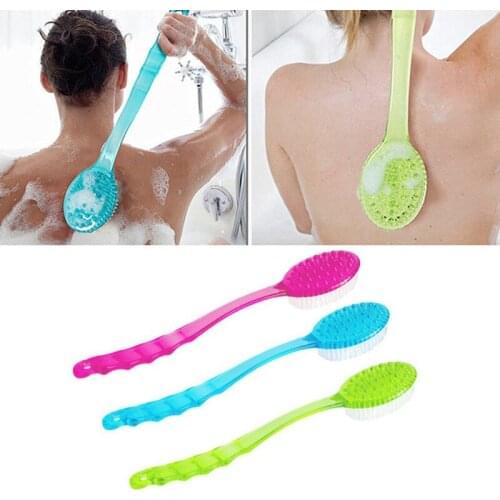 Exquisite Bath Shower Brush Long-Handle Body Back-Rubbing Scrubber Massage Skin Feet Cleaning Tool Banister Bathroom Accessories