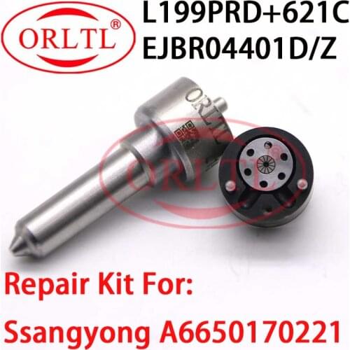 A6650170221 Injector Repair Kit 7135-618 Nozzle L199PRD Valve 9308-621C for Delphi Ssangyong Injector EJBR04401D EJBR04401Z