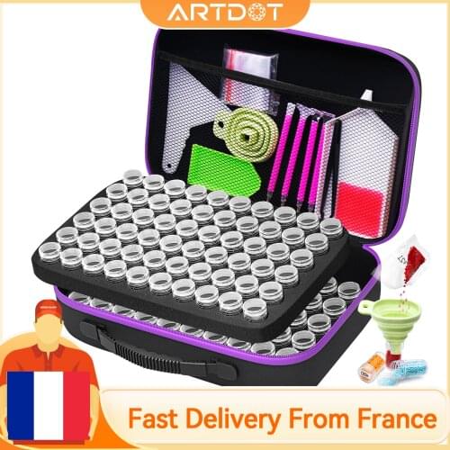 30/60 Grids 5D Diamond Painting Storage Box Kits with DIY Diamond Paint Accessories Kits Tools for Diamond Embroidery Containers