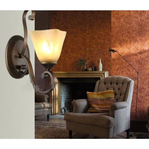 Creative wall light bronze antique bedroom aisle lights balcony lamp wall lamp spiegeleisen Village cl 2017