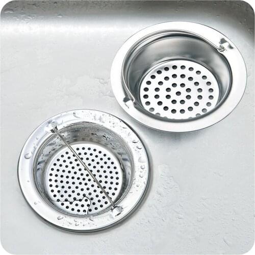 Kitchen Sink Strainer Stainless Steel Sink Mesh Basket Filter Strainer with Handle for Garbage Disposal