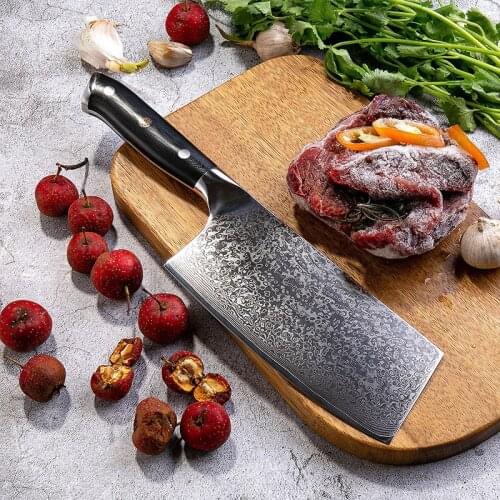 Damascus stainless steel kitchen knife home western chef knife chef knife Japanese slicing knife VG10