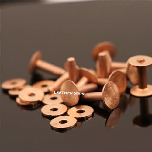 10pcs copper meteorite rivet blank column copper rivet fastening Leather Tool