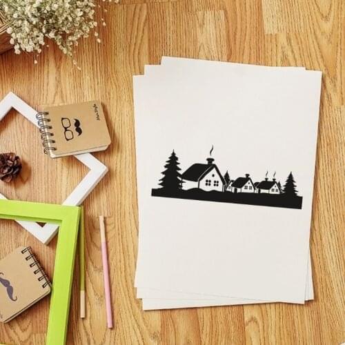 Village House Metal Cutting Dies Stencil DIY Scrapbooking Album Paper Card Template Mold Embossing Craft Decoration