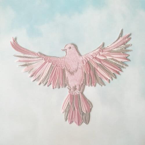 1pc Fashion Flying Bird Applique Embroidered Iron on Beautiful Patches For Clothes Bag Sticker Diy Repair Craft Decoration