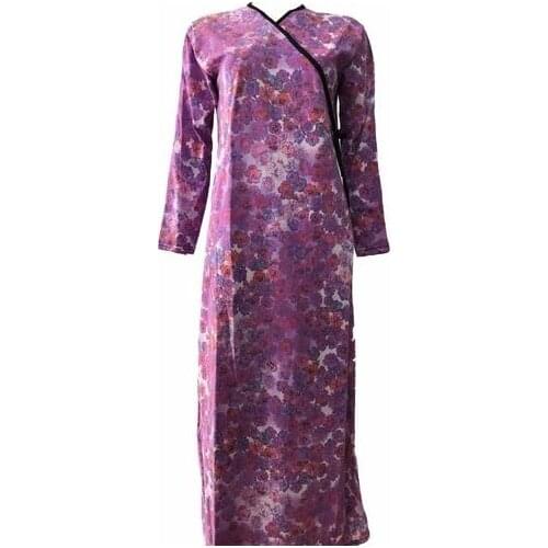 Prayer Gown Lilac Tie Dye Floral Pattern Gusset Model Women Clothing Muslim fashion Women Prayer Gown