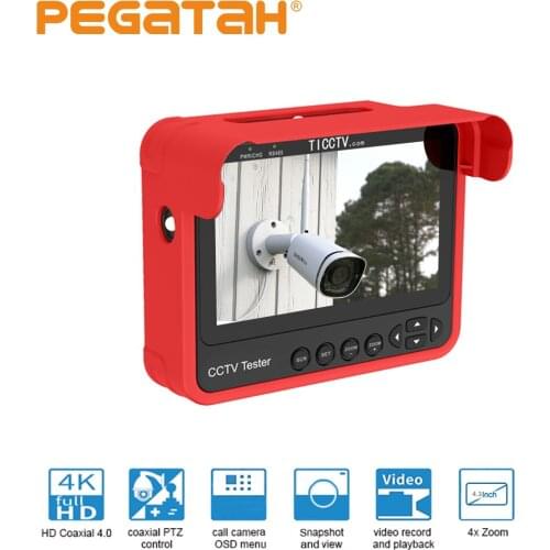 New cctv tester 4.3 Wrist-wear camera tester Portable cctv tester HD Analog support CVBS/CVI/TVI/AHD/8MP Automatic adaptation