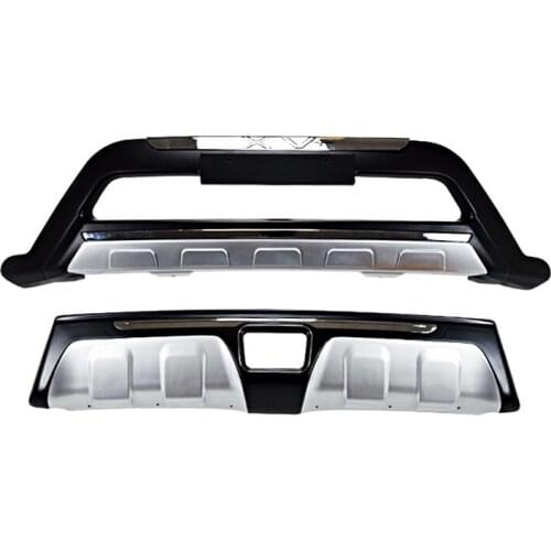 Fit For Subaru XV 2012-2018 Front+ Rear Bumper Diffuser Bumpers Lip Protector Guard skid plate ABS Chrome finish 2PES