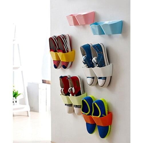 XUNZHE Plastic storage shoe frame wall-mounted separation three-dimensional storage shelf The Home Room Bathroom Receives