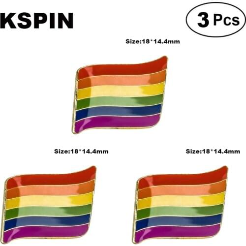 Rainbow Pride Lapel Pin Brooches Pins Flag badge Brooch Badges