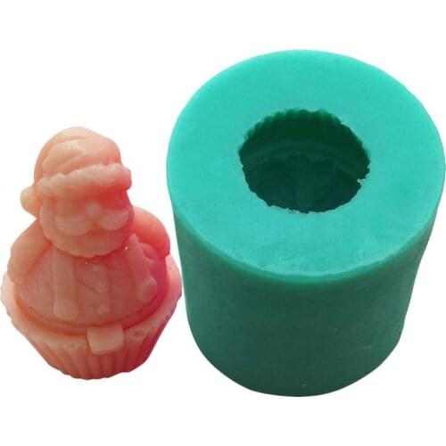 3D Christmas Santa Claus Silicone Mold Reusable Fondant Soap Mold