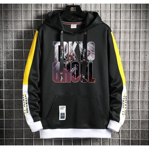 Anime Tokyo Ghoul Hoodie teenagers Popular Harajuku Hoodeds Pullover Streetwear Casual Fake Two-Piece jacket coat