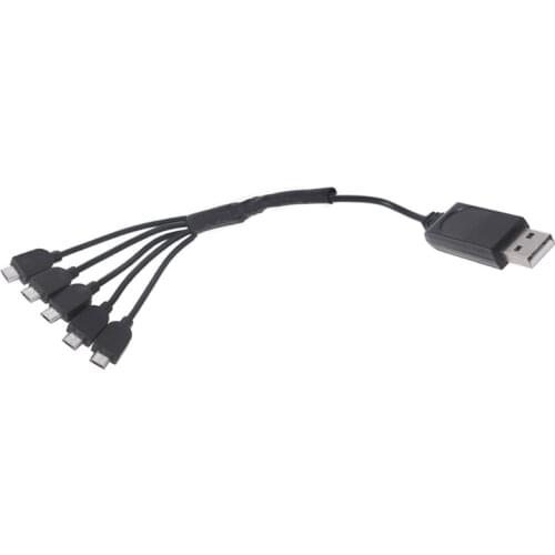 1 to 5 USB Charging Cable 3.7V Battery Multi-function Charging Cable Compatible with E58/JY019 Drone Part Accessories