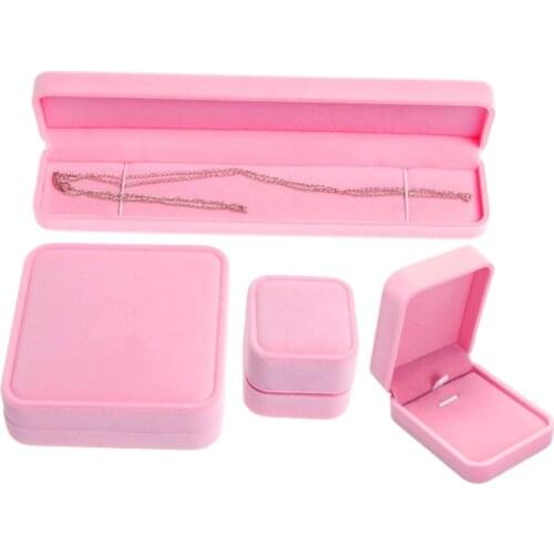 1Pcs Jewelry gifts Box necklace bracelet Ring Storage Box Organizer Display Case Lovely pink girls
