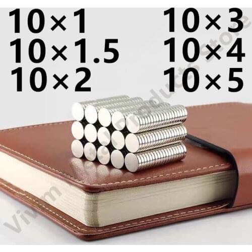 10 20 50PCS/Lot 10X1 10x1.5 10×2 10x3 10x4 10x5mm Magnet Hot Small Round Magnet Strong Magnets Rare Earth Neodymium Magnet