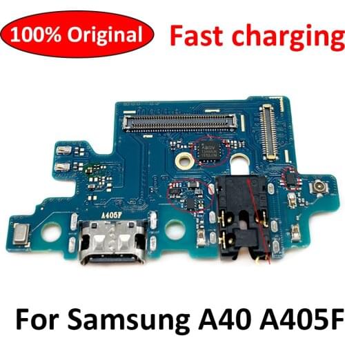 10Pcs /Lot, Full Original USB Micro Charger Charging Port Dock Connector Microphone Board Flex Cable For Samsung A40 A405 A405F