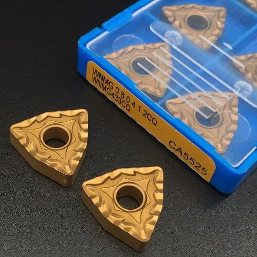 10pcs Carbide insert WNMG080412 CQ CA5525 high quality super hard external metal turning tool milling tools lathe tool for steel