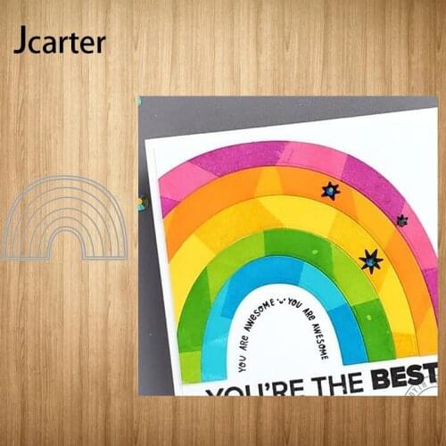 2021 New Design Metal Cutting Dies Rainbow Line Craft for Scrapbooking Handmade Knife Mould Blade Punch Stencils Dies Cut Model