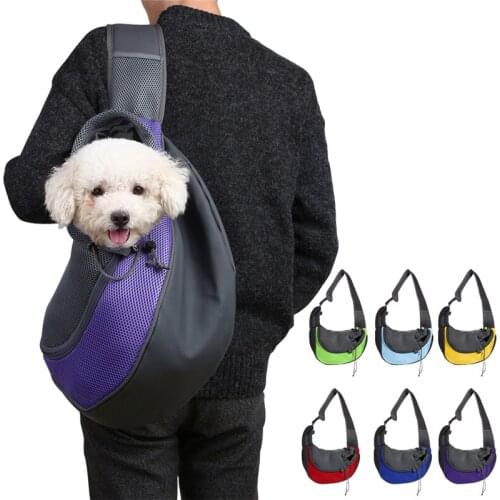 5 Pcs Pet Dog Sling Carrier Tote Breathable Mesh Outdoor Travel Safe Handbag Shoulder Bag For Dogs Cats Wholesale X2