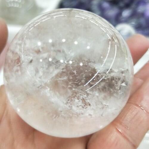 50mm natural clear quartz crystal sphere meditation reiki healing palm crystal stones and Mineral ball Home decoration Craft