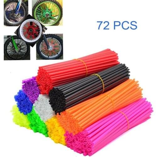 72pcs/pack Motorcycle Wheel Spokes Decoration Universal Motorbike Bicycle Wheel Hub Spoke Cover Motorcycle Refitting Accessories