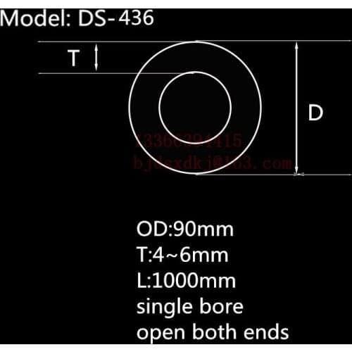 99.5%Al2O3 Heat Resistant Furnace Corundum Tube OD90*ID80*L1000mm/High Temperature Laboratory Tube Furnace Use Alumina Tube