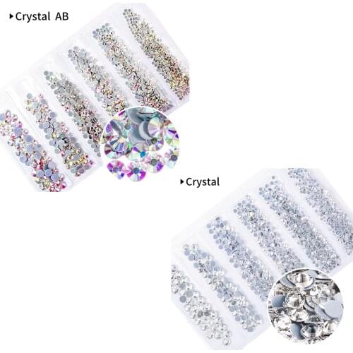 AAAA Hotfix Rhinestones SS6-SS20 Color 3D Decoration Different size 1044Psc Rhinestone Diy Hotfix Rhinestones For Fabric Garment