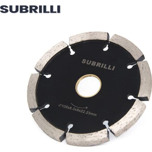 SUBRILLI 4" Diamond Tuck Point Saw Blade Concrete Stone Grooving Tool 8mm Thick Segment Concrete Tuck Pointing Cutting Disc
