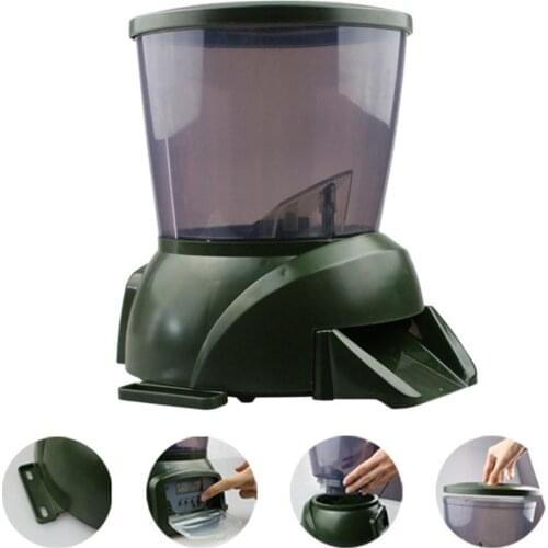 Automatic Pond Feeder Aquarium Fish 1-90 Days Programmable Feeding Schedule