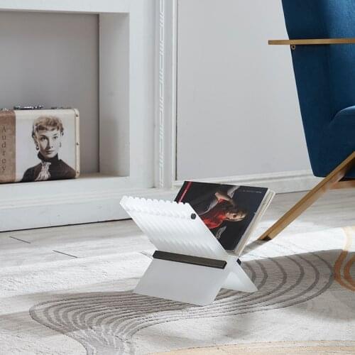 Creative X Shaped Cross Acrylic Magazine Rack Living Room Storage Decor Home Study Office Newspaper Shelf Bookshelf Ornaments