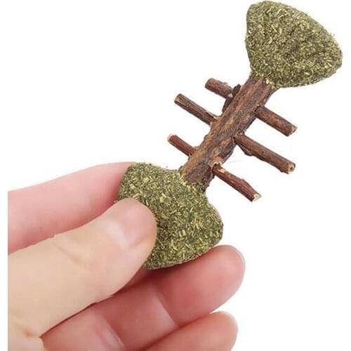 Pet Cat Kitten Matatabi Fish Mouse Shape Ball Teaser Interactive Play Chew Toy