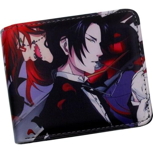 Anime wallet black butler cosplay wallet men with coin pocket
