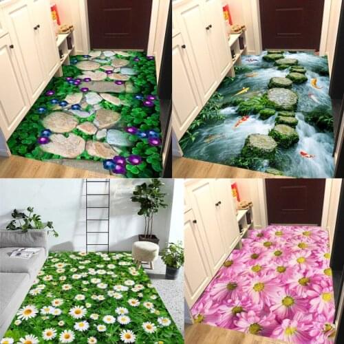 3D carpet household plastic PVC waterproof and oil proof doormat dirt resistant washable and wear-resistant kitchen mat