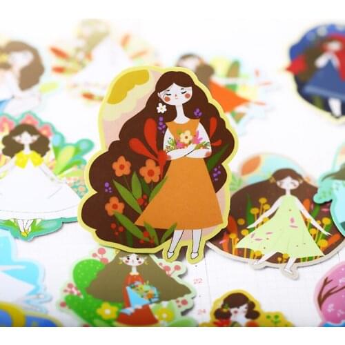 20Pcs Literary girl Stickers for Luggage Laptop Skateboard Bicycle Motorcycle Styling Decals Fashion Cool Sticker