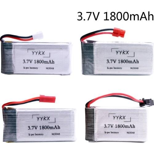 3.7V 1800mAh lipo Battery XH2.54/SM/JST/XH4.0 Plug for KY601S SYMA X5 X5S X5C X5SC X5SH X5SW X5HW X5UW M18 H5P HQ898 H11D H11C