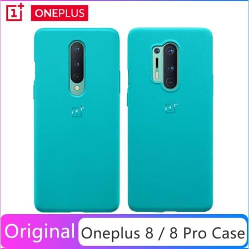 Official New Oneplus 8 8 Pro Case Sandstone Bumper Case Cyan Uniquely textured For Oneplus 8 Oneplus 8 Pro