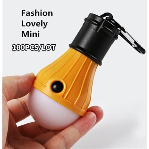 Wholesale 100PCS Camping Lamp LED Bulb 5 colors Emergency Lamp Waterproof Hanging Hook Flashlight For Camping 2 years warranty