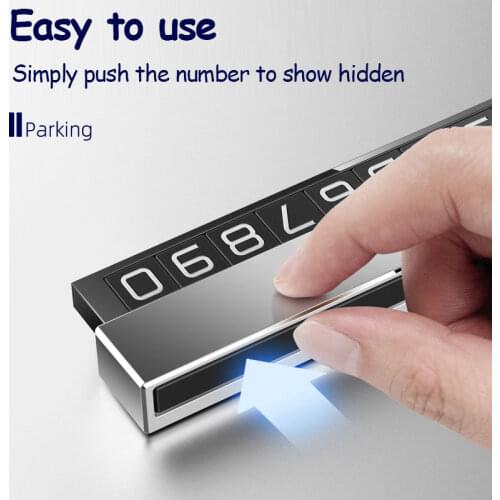 Parking sign fashion car number plate decorative sign ornaments move the car phone number plate hidden