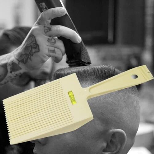 27RC Flat Hair Combs with Liquid Balance Ruler Men Haircut DIY Hair Styling Hairdress
